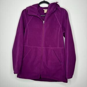 DULUTH TRADING CO Long Fleece Jacket Purple XS